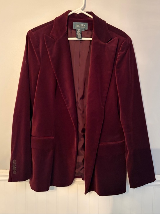 Lauren Ralph Lauren Jackets & Blazers - Lauren Ralph Lauren Velvet Blazer in Deep Wine
